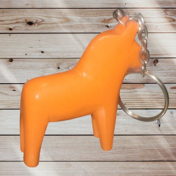 "TATTOO" Swedish DALA Horse Orange - Keyring Keychain Sweden - "MAMMA" - Picture 4 of 4